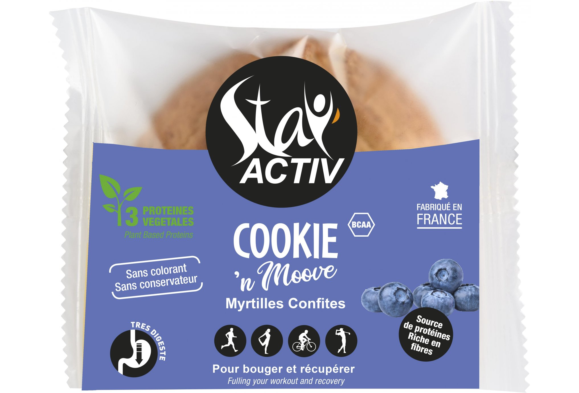 Stay Activ Cookie'n Moove - Myrtille Diététique Barres