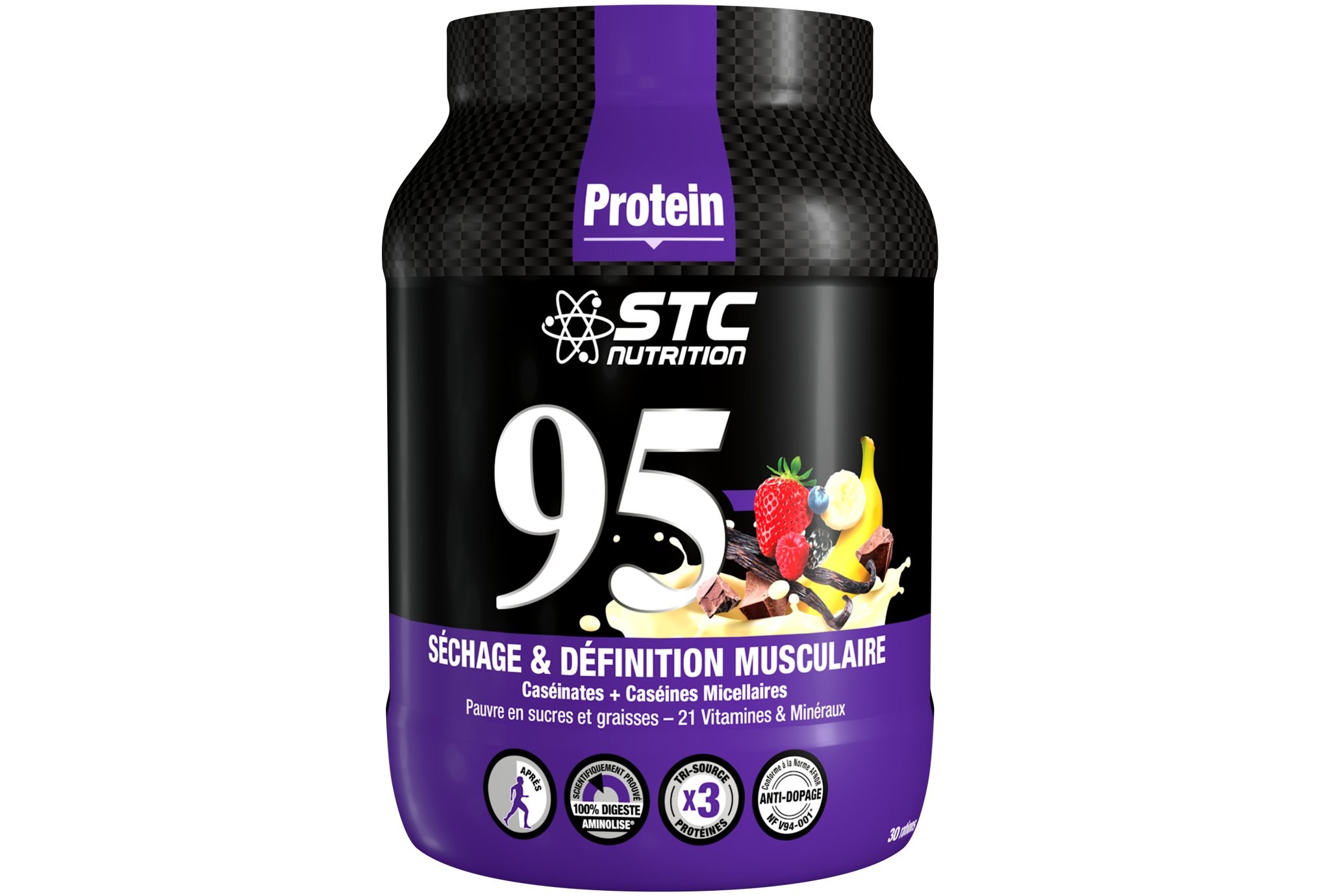 STC Nutrition 95 Pure Premium Protein 750 g - Fruits Rouges Diététique Protéines / récupération
