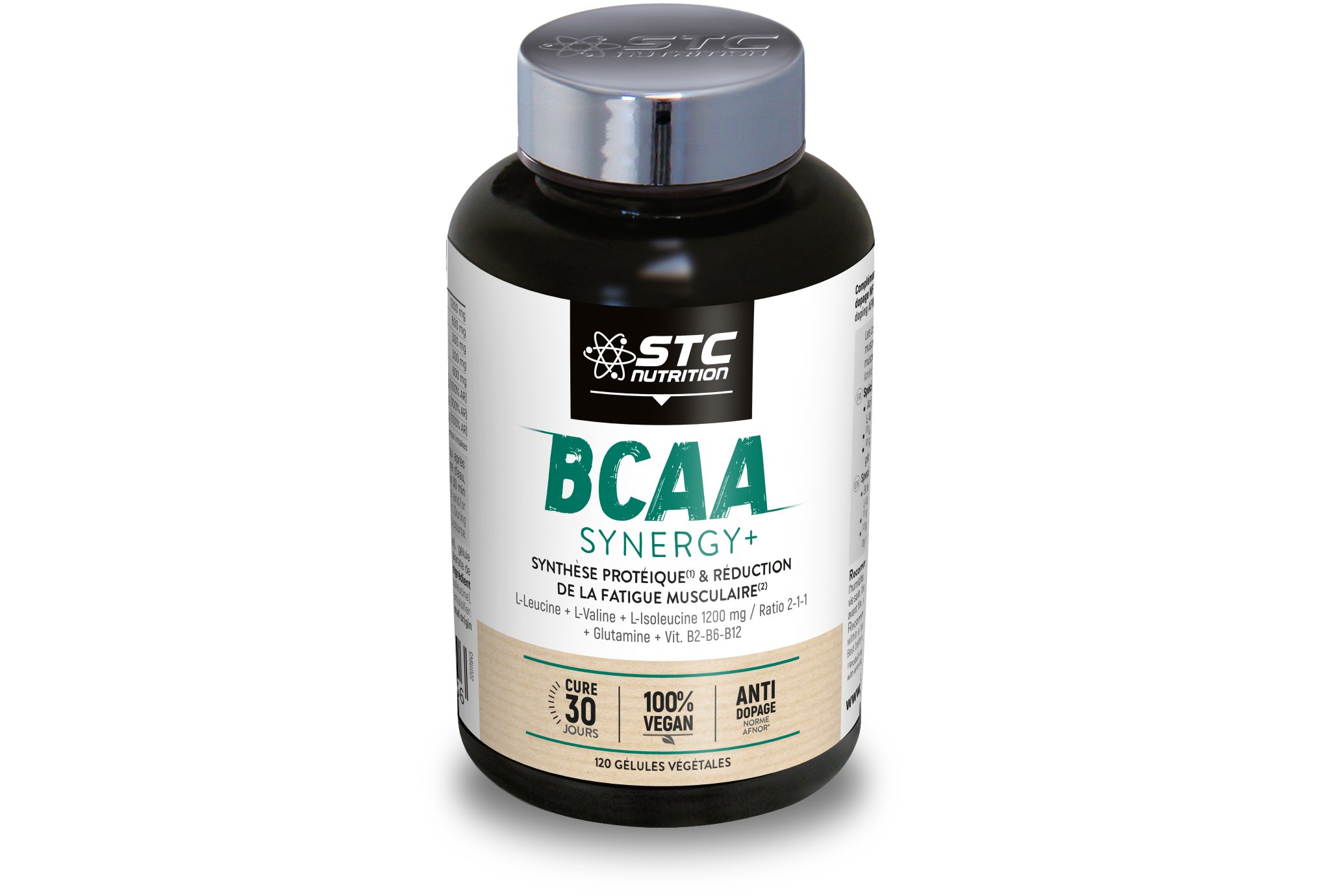 STC Nutrition BCAA Synergy+ 120 gélules - 100% Vegan Diététique Compléments