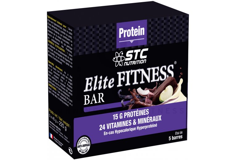 STC Nutrition Estuche de 5 barras energticas Elite Fitness Vainilla
