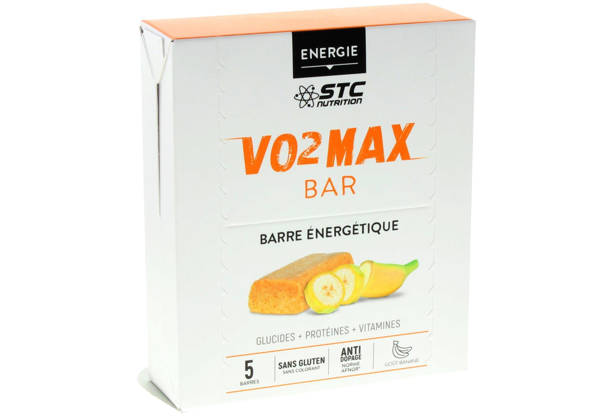 STC Nutrition Etui 5 barres VO2 Max Banane Diététique Barres