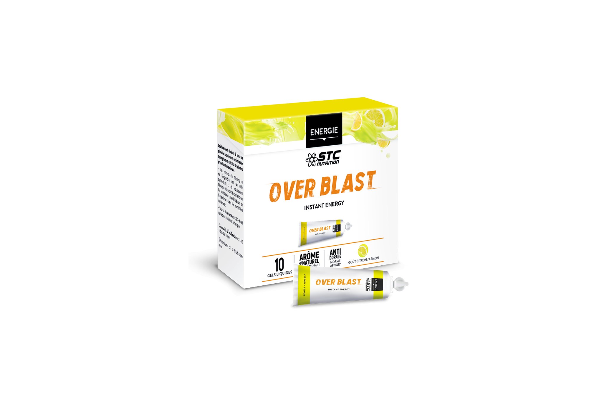 STC Nutrition Etui Gels Over Blast - Citron Diététique Gels
