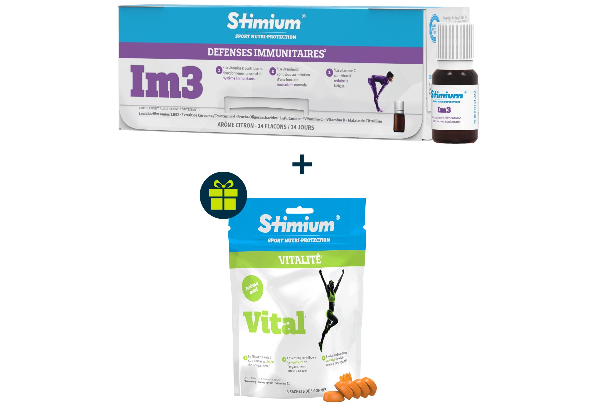 Stimium Pack dfenses immunitaires + gommes vital - miel offert dittique complments