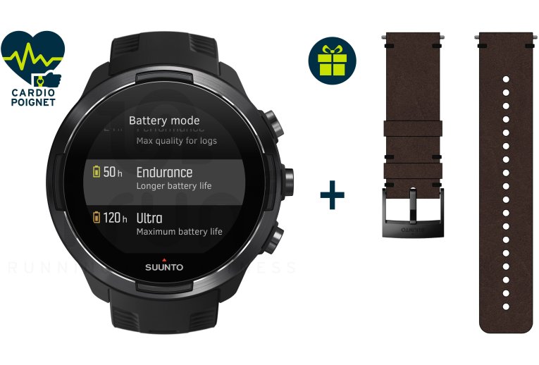 Suunto Pack Reloj 9 Baro Black + Correa Urban 2 de cuero