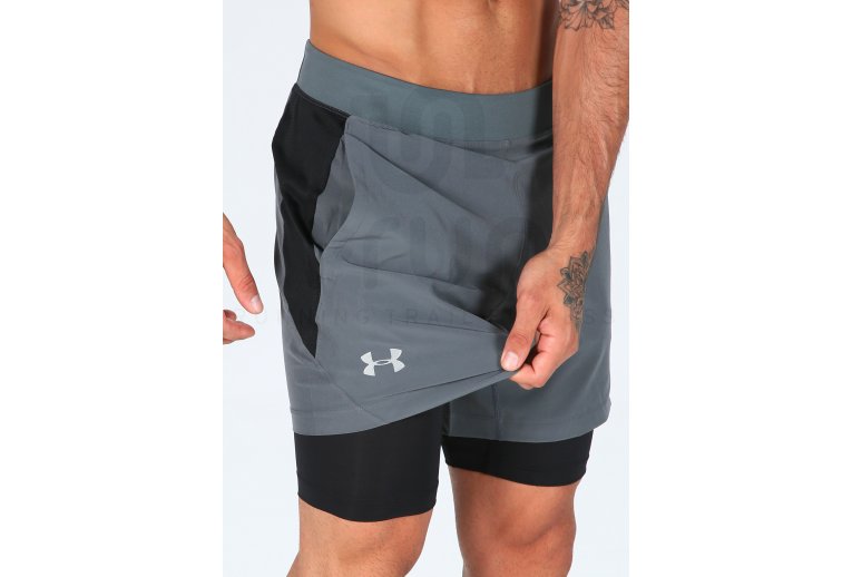 Under Armour Pantal�n corto Qualifier Speedpocket 2 en 1
