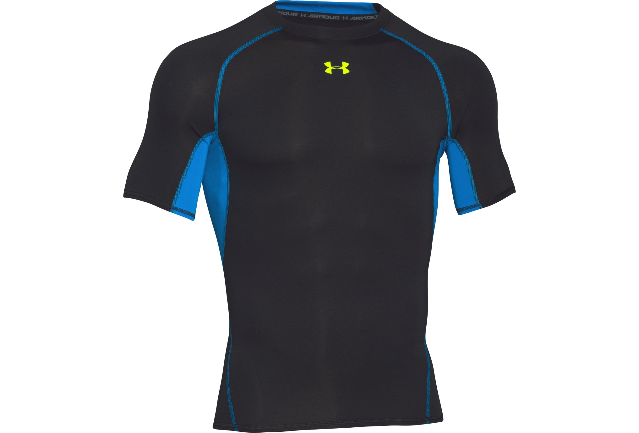 Under Armour Tee-Shirt UA HeatGear M homme Noir pas cher